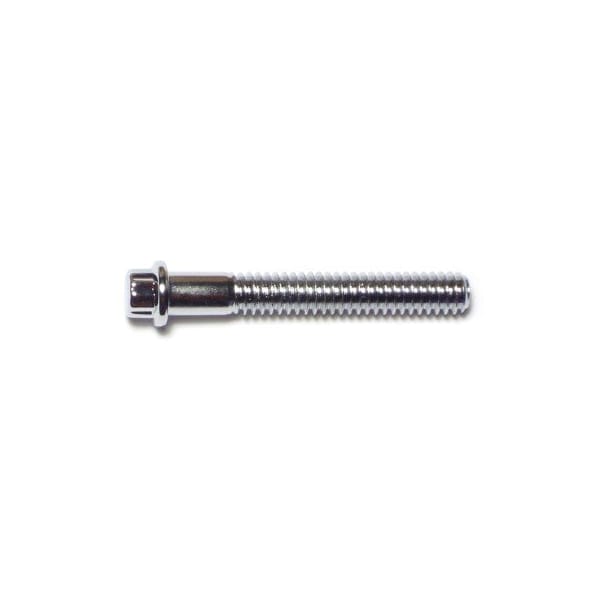Midwest Fastener 1/4"-20 Flange Bolt, Chrome Plated Steel, 1-3/4 in L, 10 PK 75107 - main